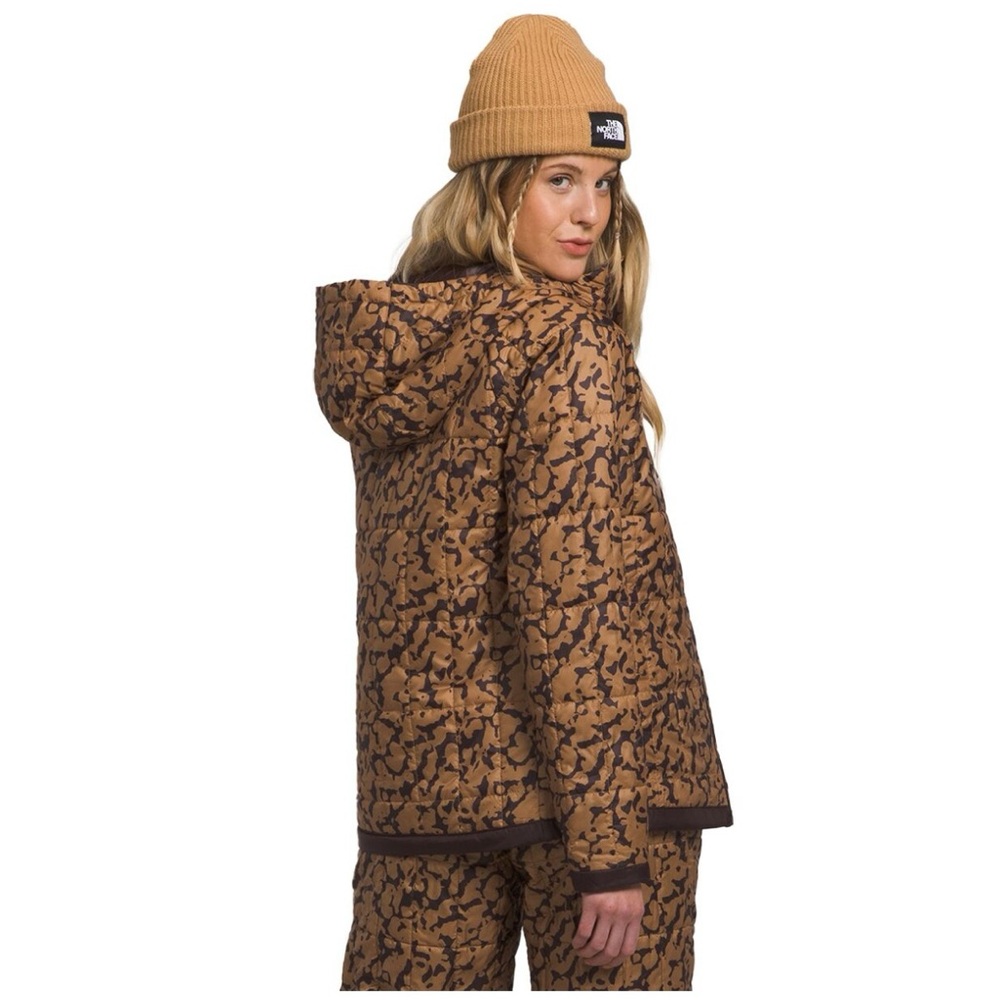 The North Face Brown Ski Jacket with Animal Print
